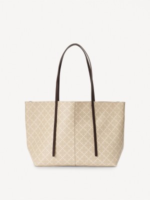 By Malene Birger Abigail Printed Tote Tassen Feather | BE_BB86790