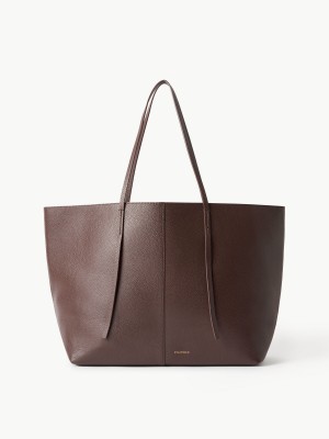 By Malene Birger Abilla Leather Tote Tassen Koffie | BE_BB78459