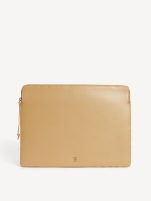 By Malene Birger Aya Leather Laptop Case Andere Accessoires Sand | BE_BB10002