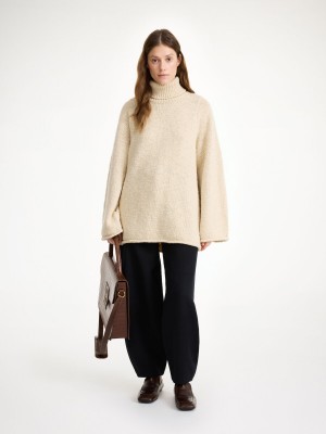 By Malene Birger Charice Wool Sweater Gebreide Kleding Oyster Gray | BE_BB34123