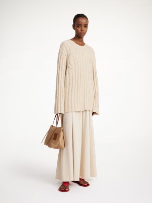 By Malene Birger Cirra Ribbed Sweater Gebreide Kleding Oyster Gray | BE_BB14211