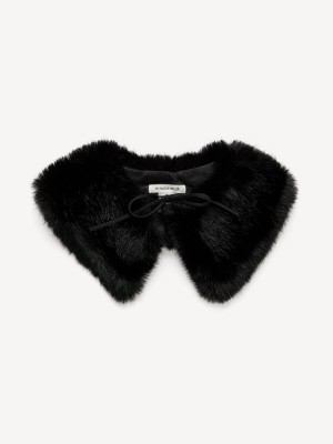 By Malene Birger Cowie Faux Fur Collar Sjaals Zwart | BE_BB20390