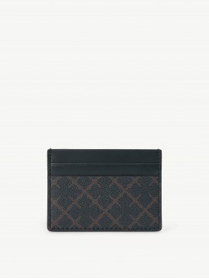 By Malene Birger Elia Printed Cardholder Portemonnees & Kaarthouders Donker | BE_BB95396