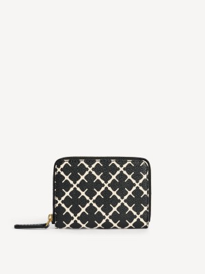 By Malene Birger Elia Printed Coin Purse Portemonnees & Kaarthouders Zwart | BE_BB24797