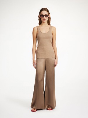 By Malene Birger Lucee Flared Broek Shitake | BE_BB19822