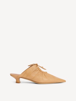 By Malene Birger Masey Leather Mules Schoenen Beige | BE_BB75613