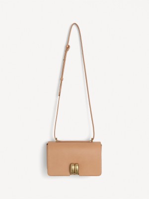 By Malene Birger Noval Leather Shoulder Tassen Tan | BE_BB27265