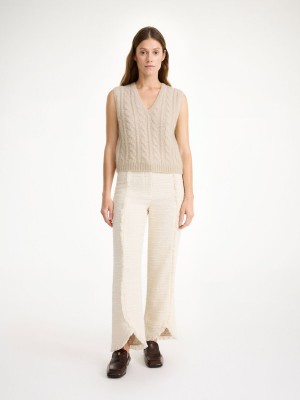 By Malene Birger Simea Vest Gebreide Kleding Oyster Gray | BE_BB16170