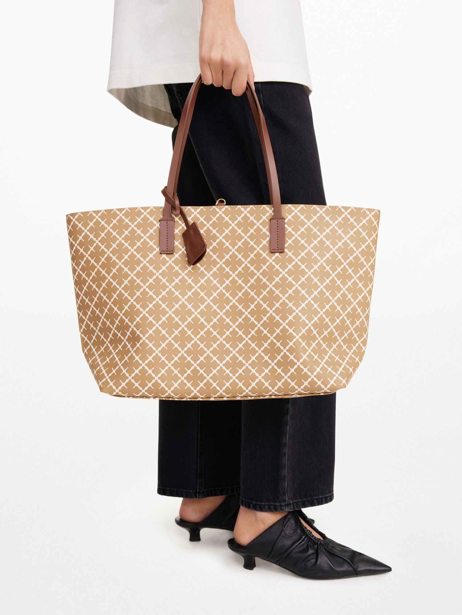 By Malene Birger Abigail Printed Tote Tassen Beige | BE_BB90986