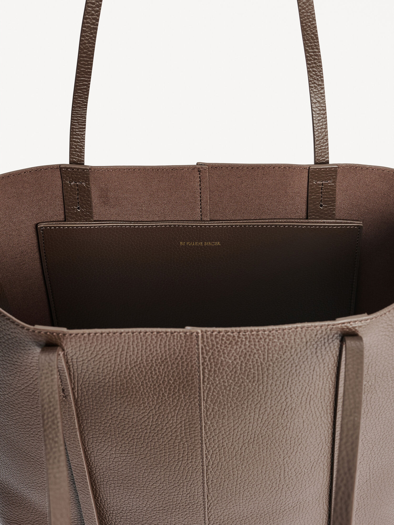 By Malene Birger Abilso Leather Tote Tassen Koffie | BE_BB17401