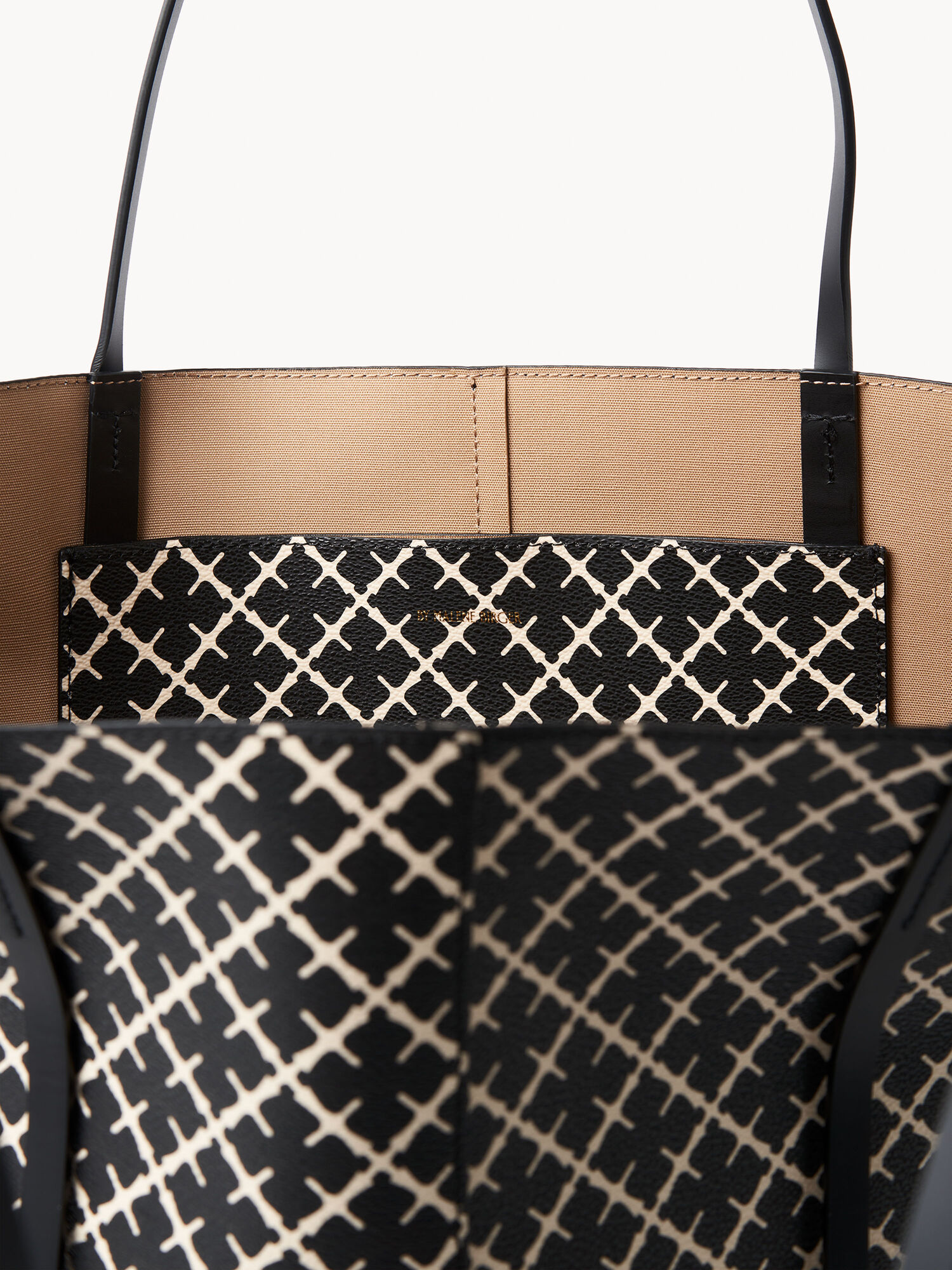 By Malene Birger Abrille Printed Tote Tassen Zwart | BE_BB39328