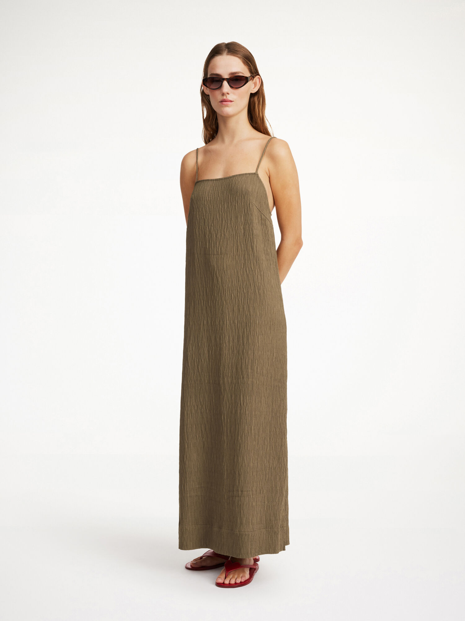 By Malene Birger Almeena Maxi Jurk Shitake | BE_BB86149