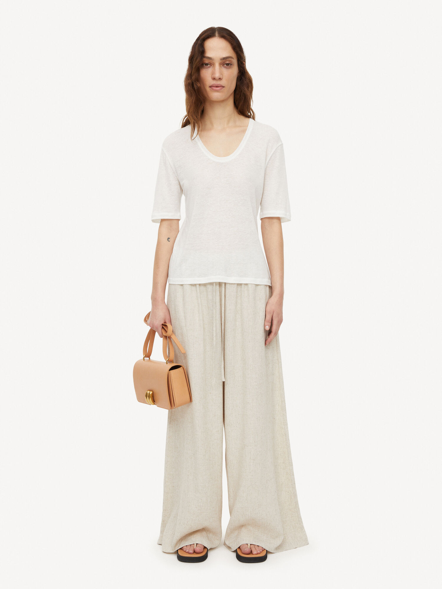 By Malene Birger Amaringa T-shirt Topjes Wit | BE_BB93673