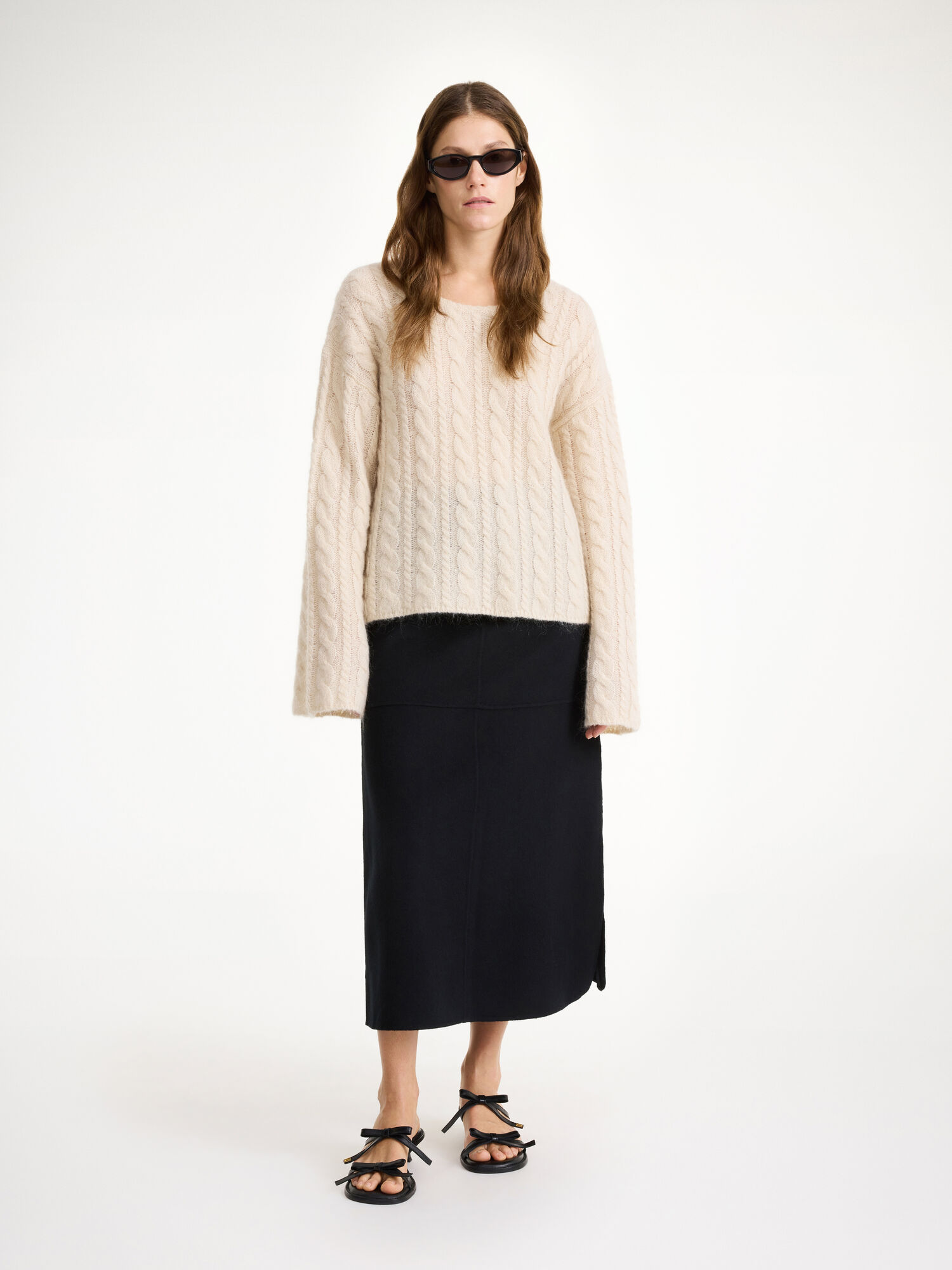 By Malene Birger Angello Wool Midi Rokken Zwart | BE_BB22924