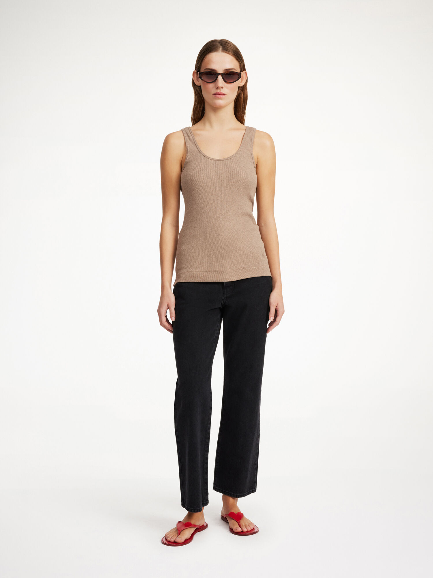 By Malene Birger Anisa Organic Cotton Tank Topjes Nomad | BE_BB30593