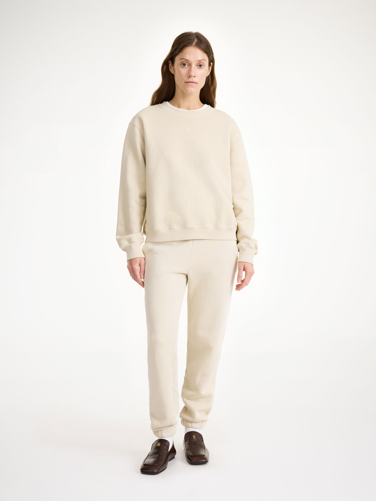 By Malene Birger Apalia Organic Cotton Sweatshirt Athleisure Wear Oyster Gray | BE_BB87767