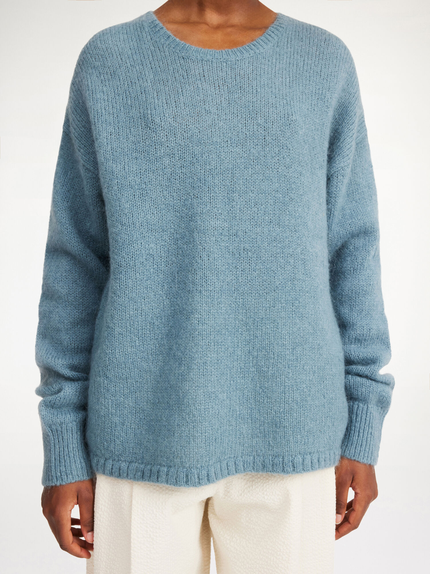 By Malene Birger Briella Mohair-blend Sweater Gebreide Kleding Cool Water | BE_BB86625