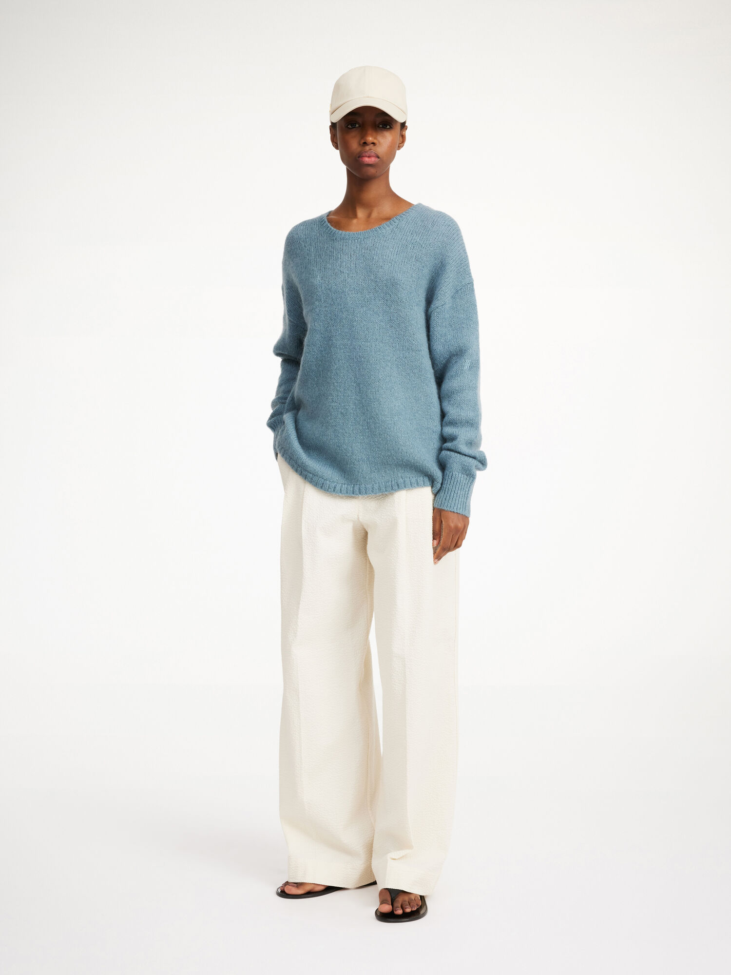 By Malene Birger Briella Mohair-blend Sweater Gebreide Kleding Cool Water | BE_BB86625