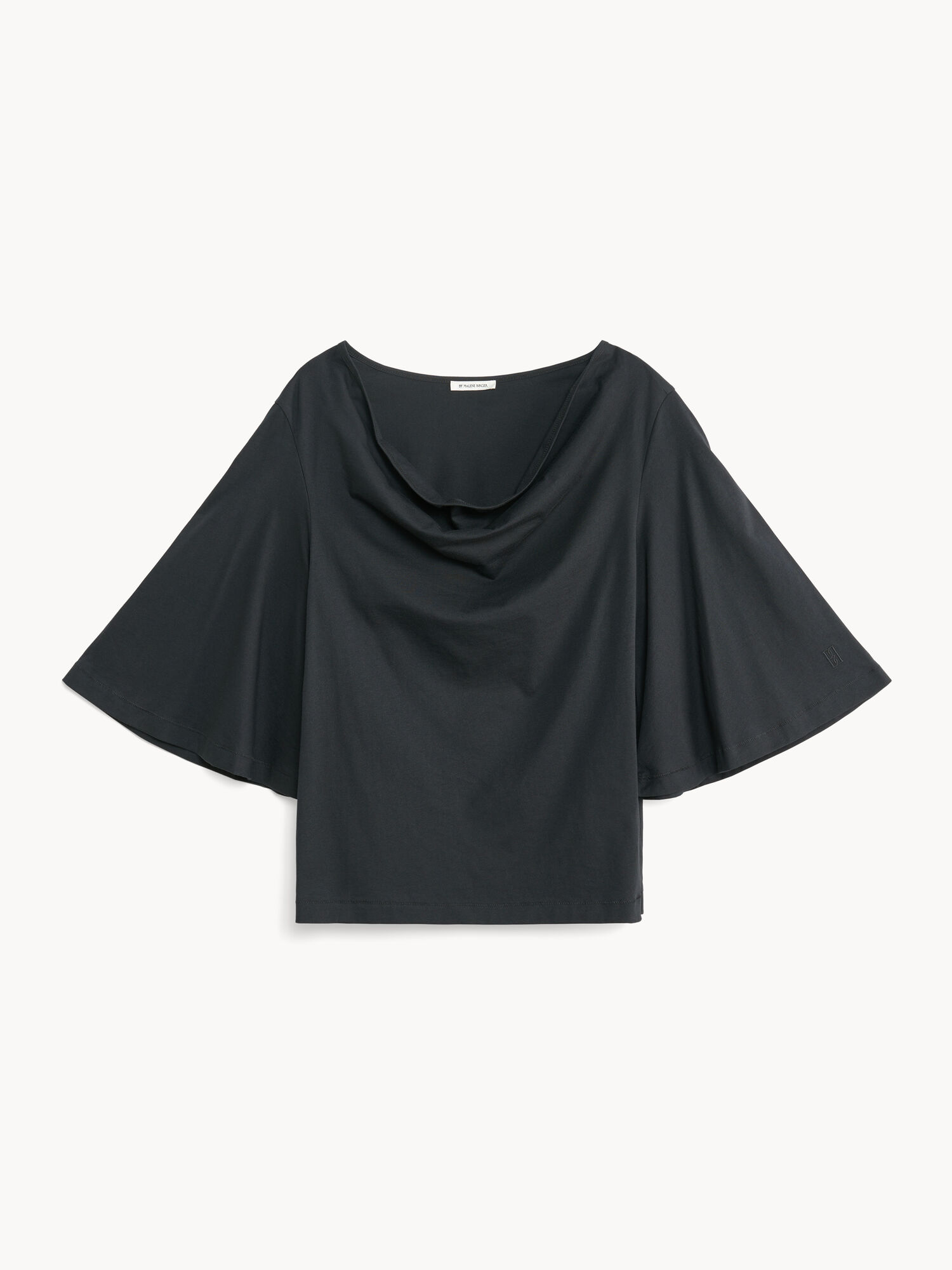 By Malene Birger Bryar Organic Cotton T-shirt Topjes Zwart | BE_BB99534