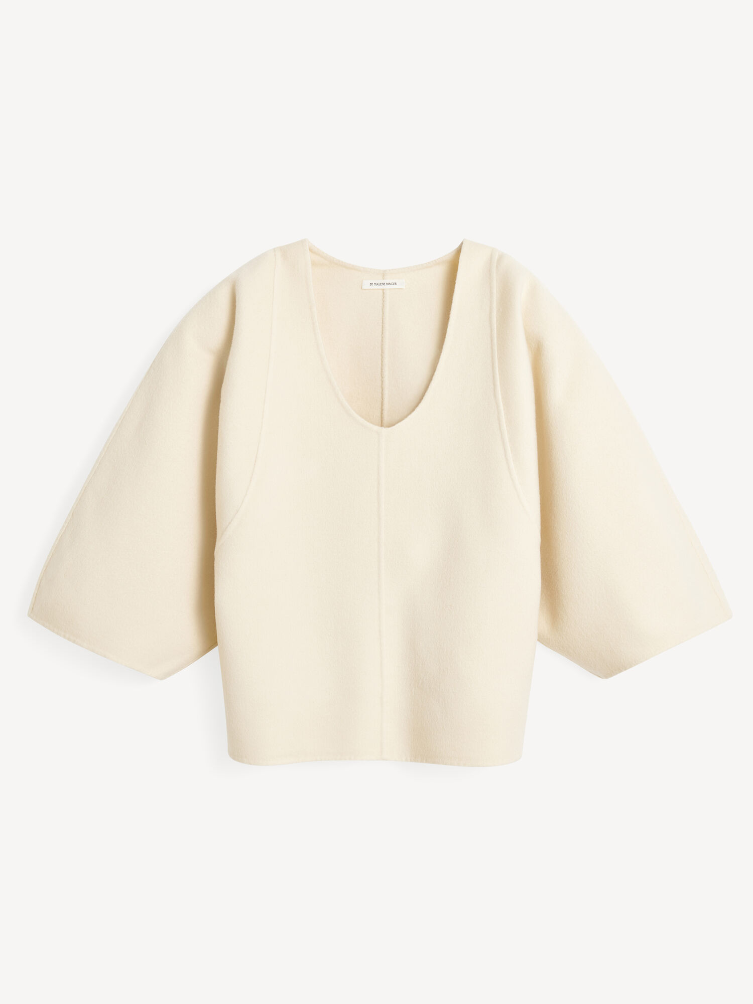 By Malene Birger Calya Wool Blouse Overhemd Pearl | BE_BB85564