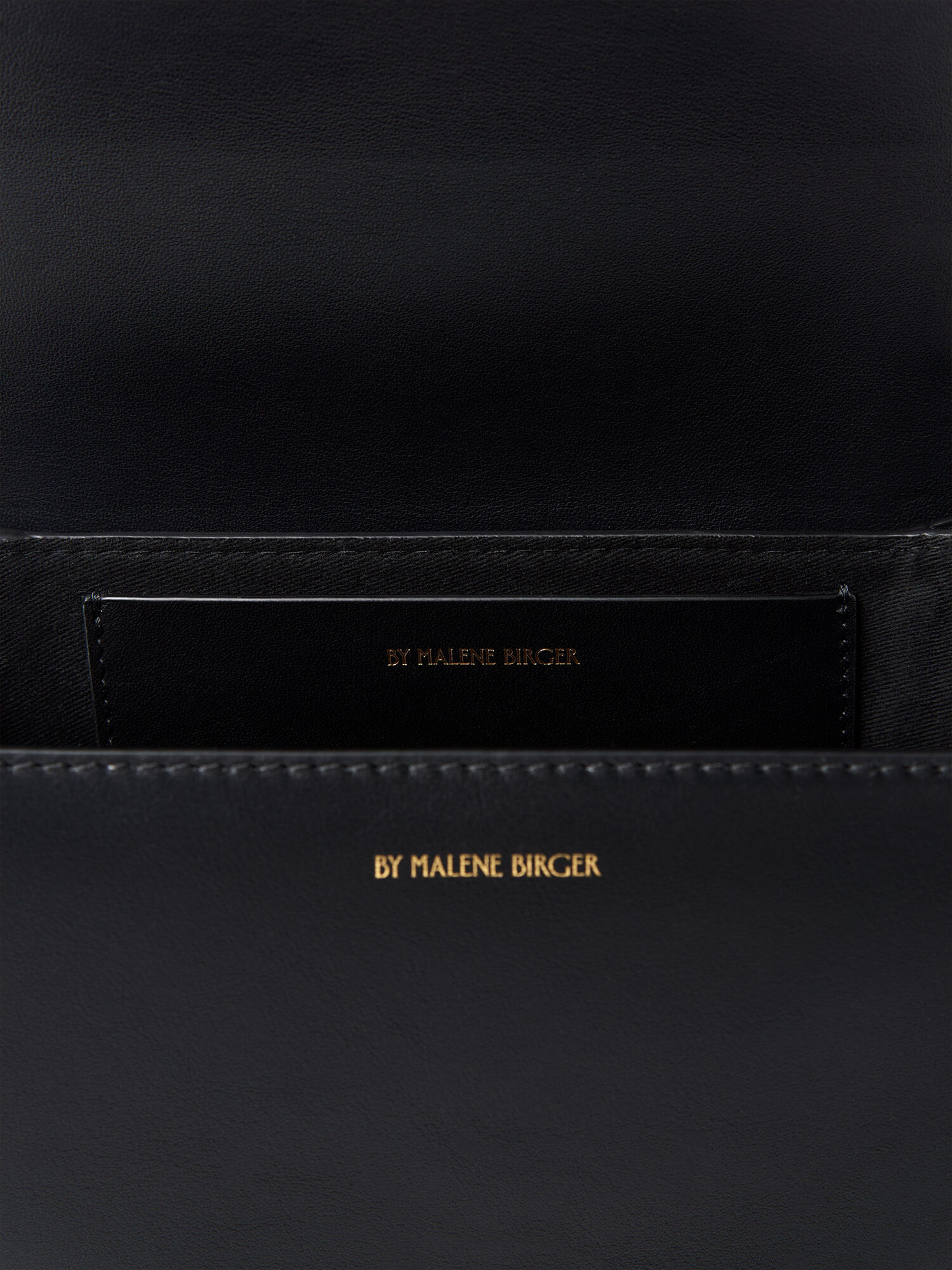 By Malene Birger Cebelle Leather Shoulder Tassen Zwart | BE_BB36995