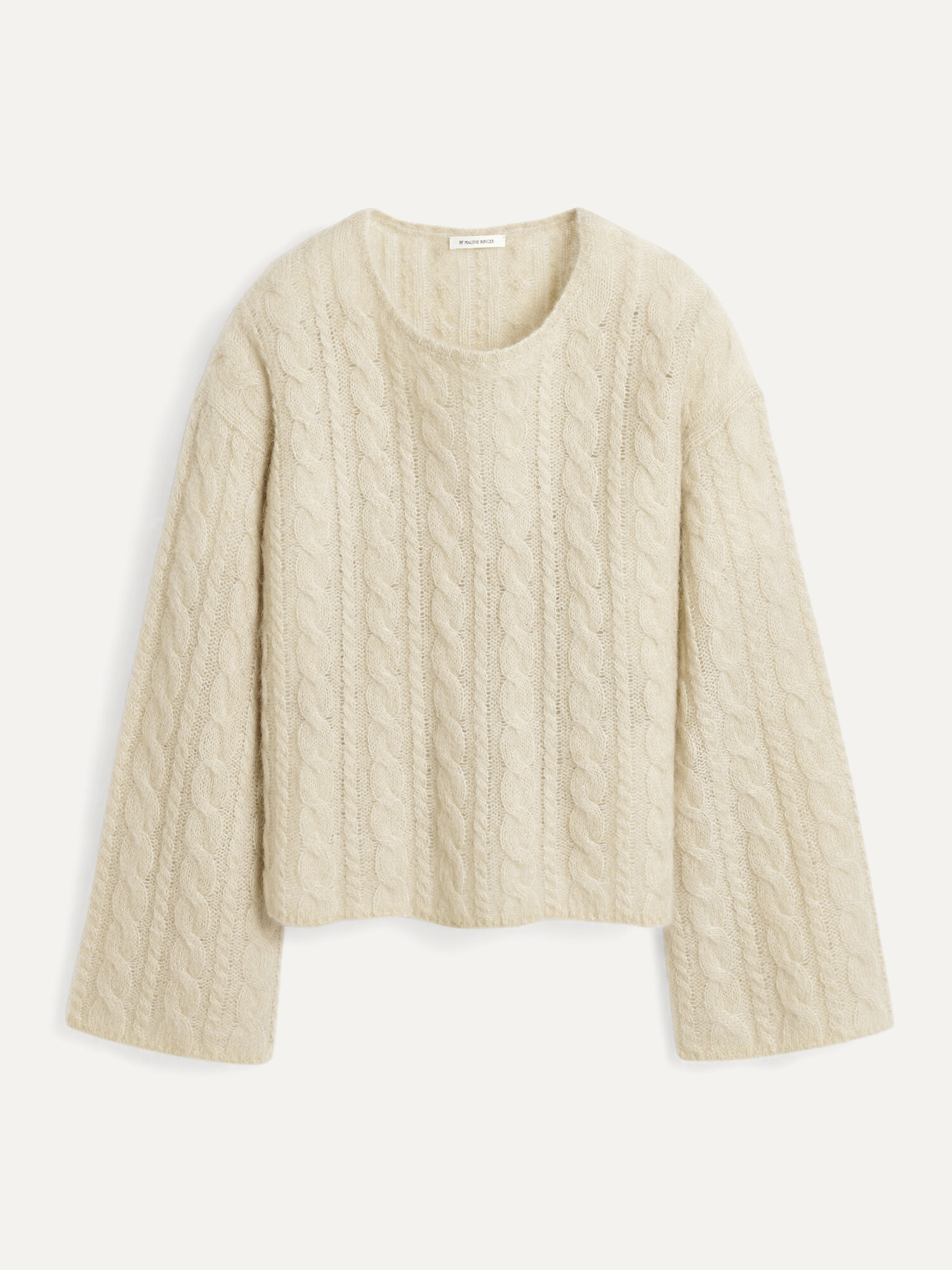 By Malene Birger Cierra Cable-knit Sweater Gebreide Kleding Oyster Gray | BE_BB63757