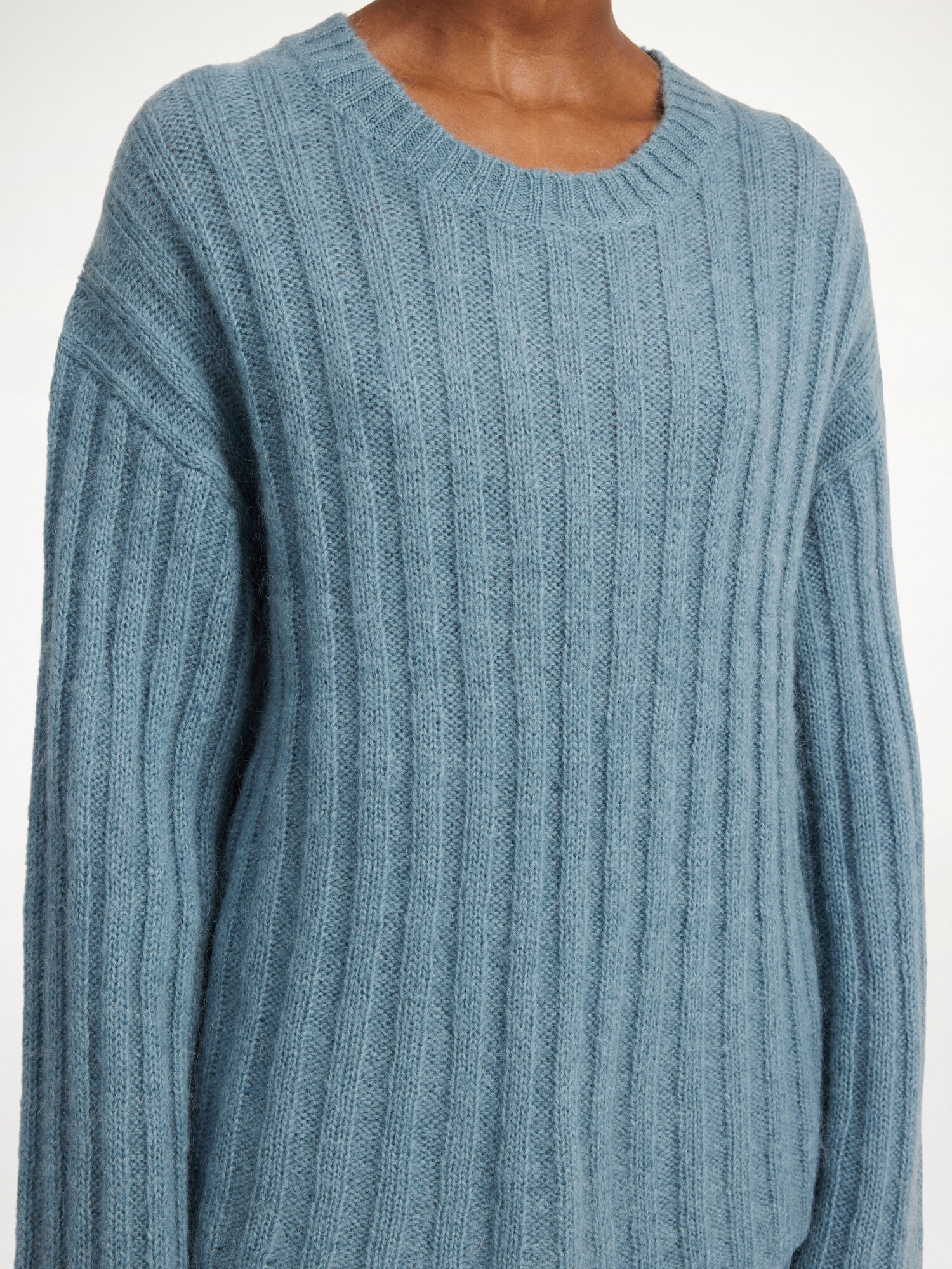 By Malene Birger Cierra Ribbed Sweater Gebreide Kleding Cool Water | BE_BB66978