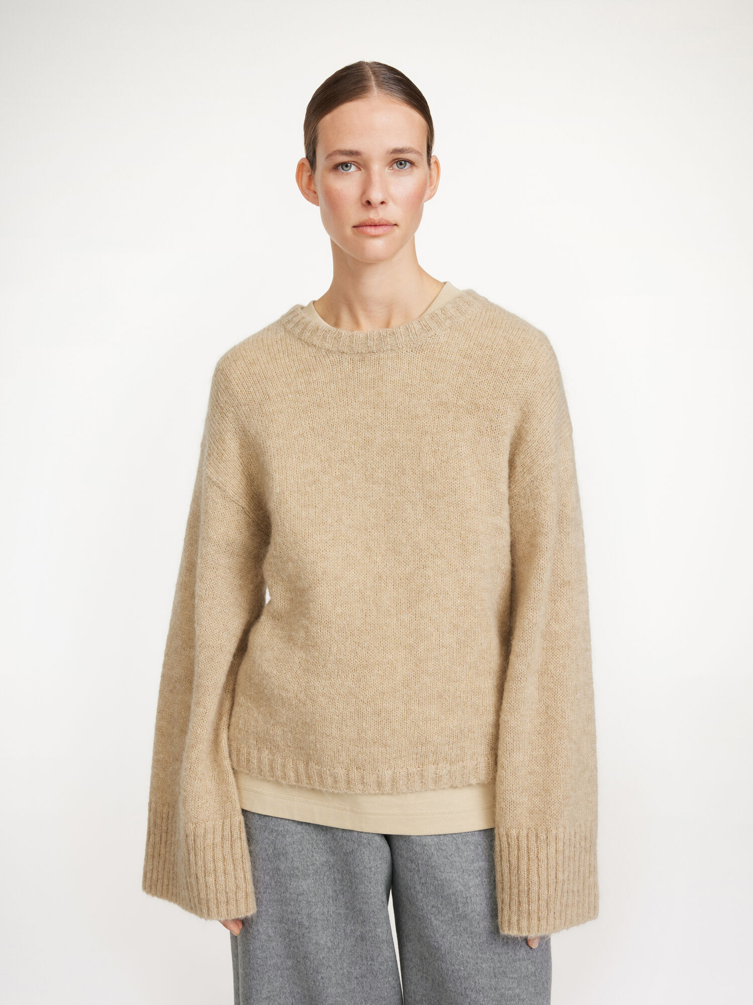 By Malene Birger Cierra Sweater Gebreide Kleding Beige | BE_BB29352