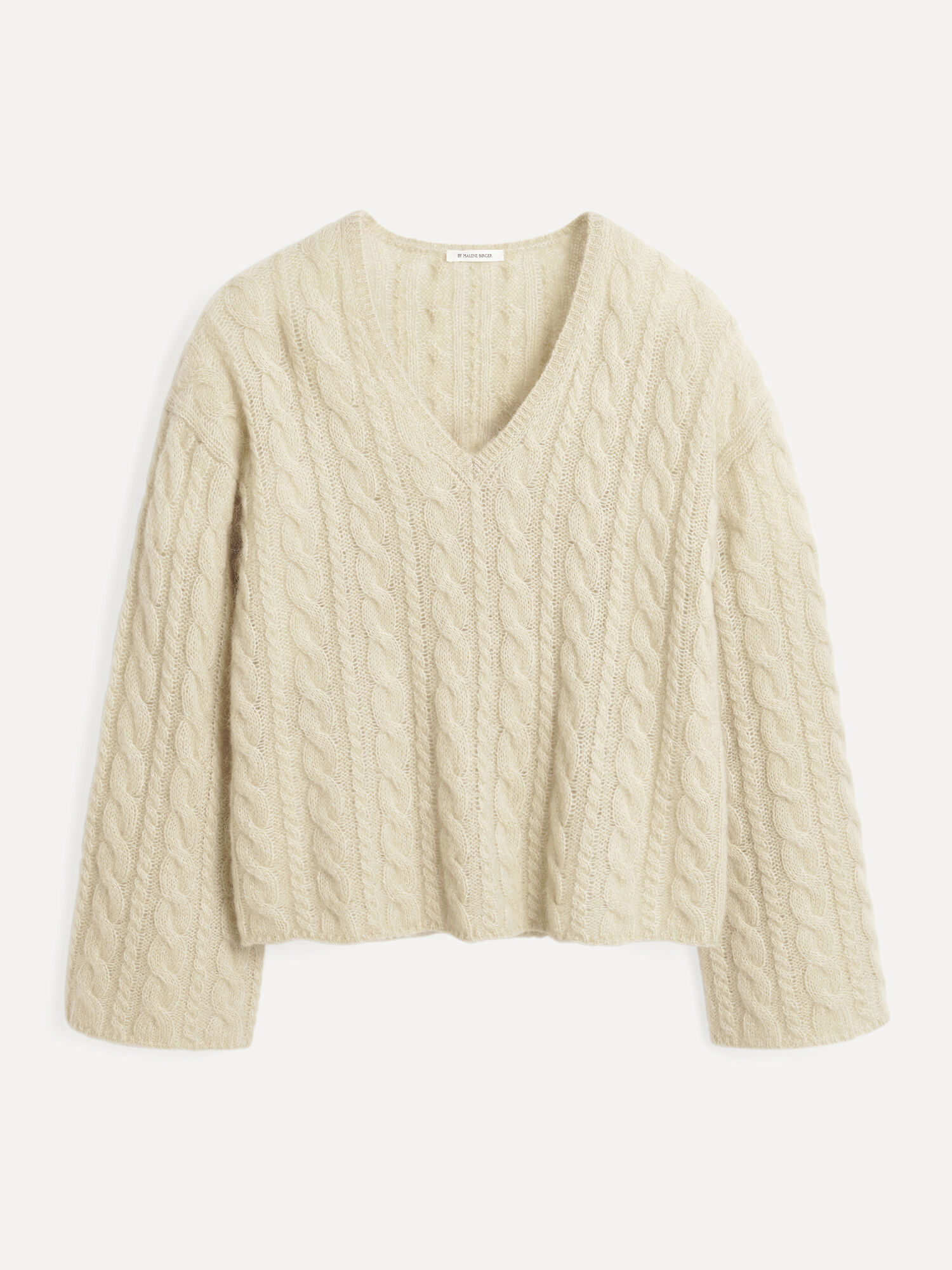 By Malene Birger Cimone Cable-knit Sweater Gebreide Kleding Oyster Gray | BE_BB69796