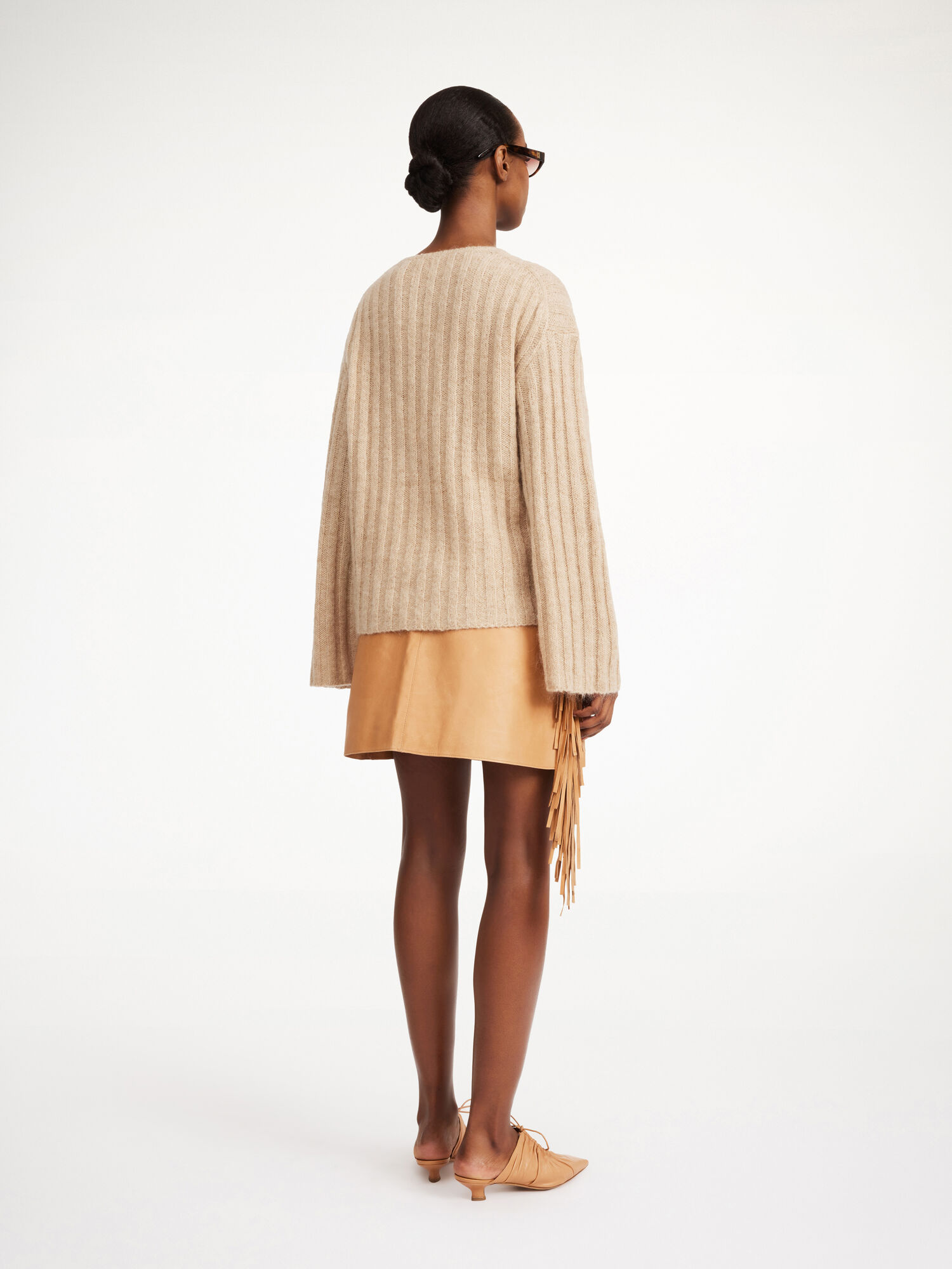 By Malene Birger Cimone Ribbed Sweater Gebreide Kleding Beige | BE_BB76056