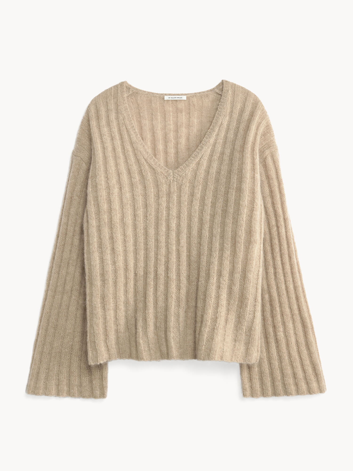 By Malene Birger Cimone Ribbed Sweater Gebreide Kleding Beige | BE_BB76056