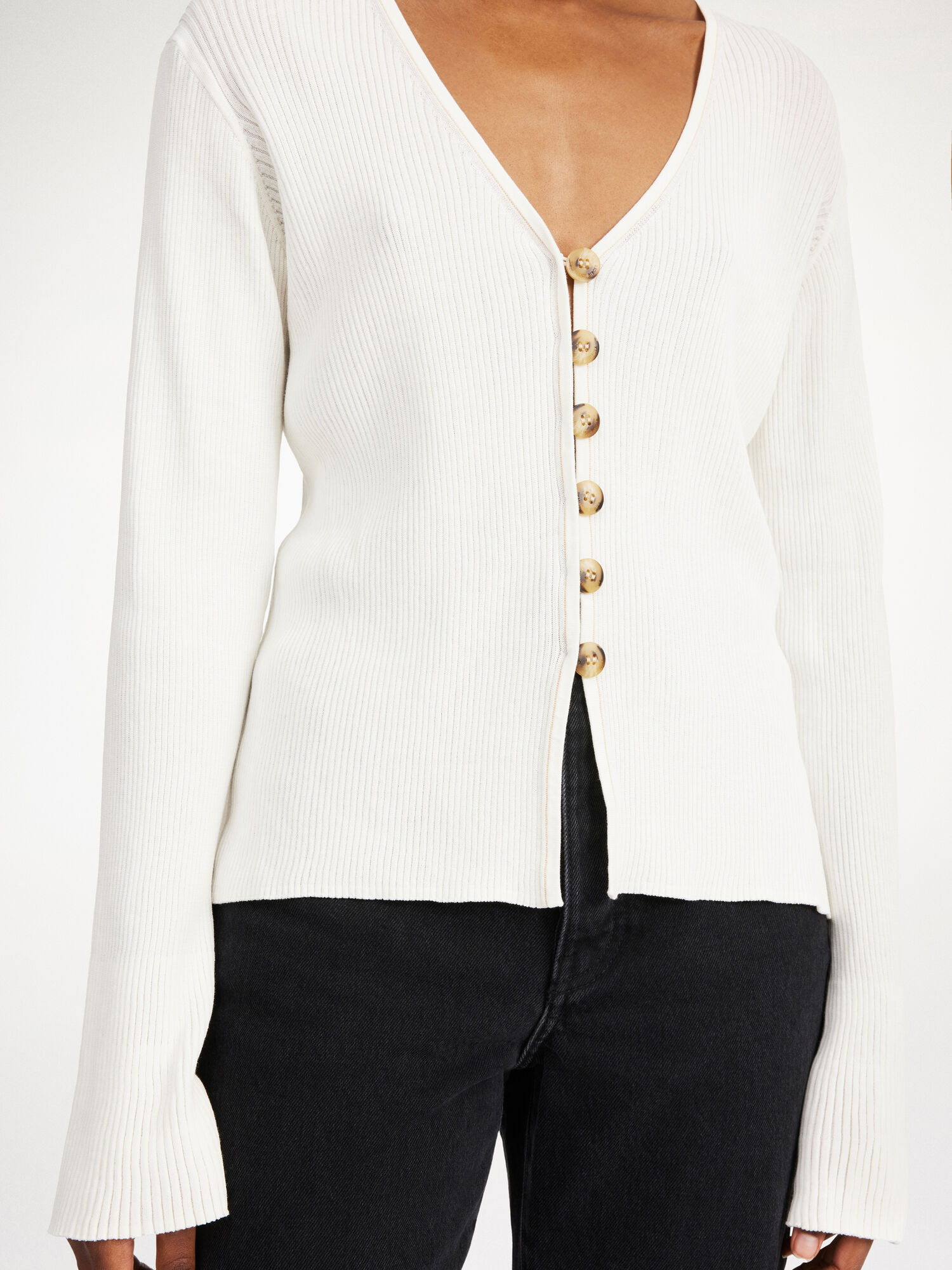 By Malene Birger Cirella Cardigan Gebreide Kleding Wit | BE_BB51957