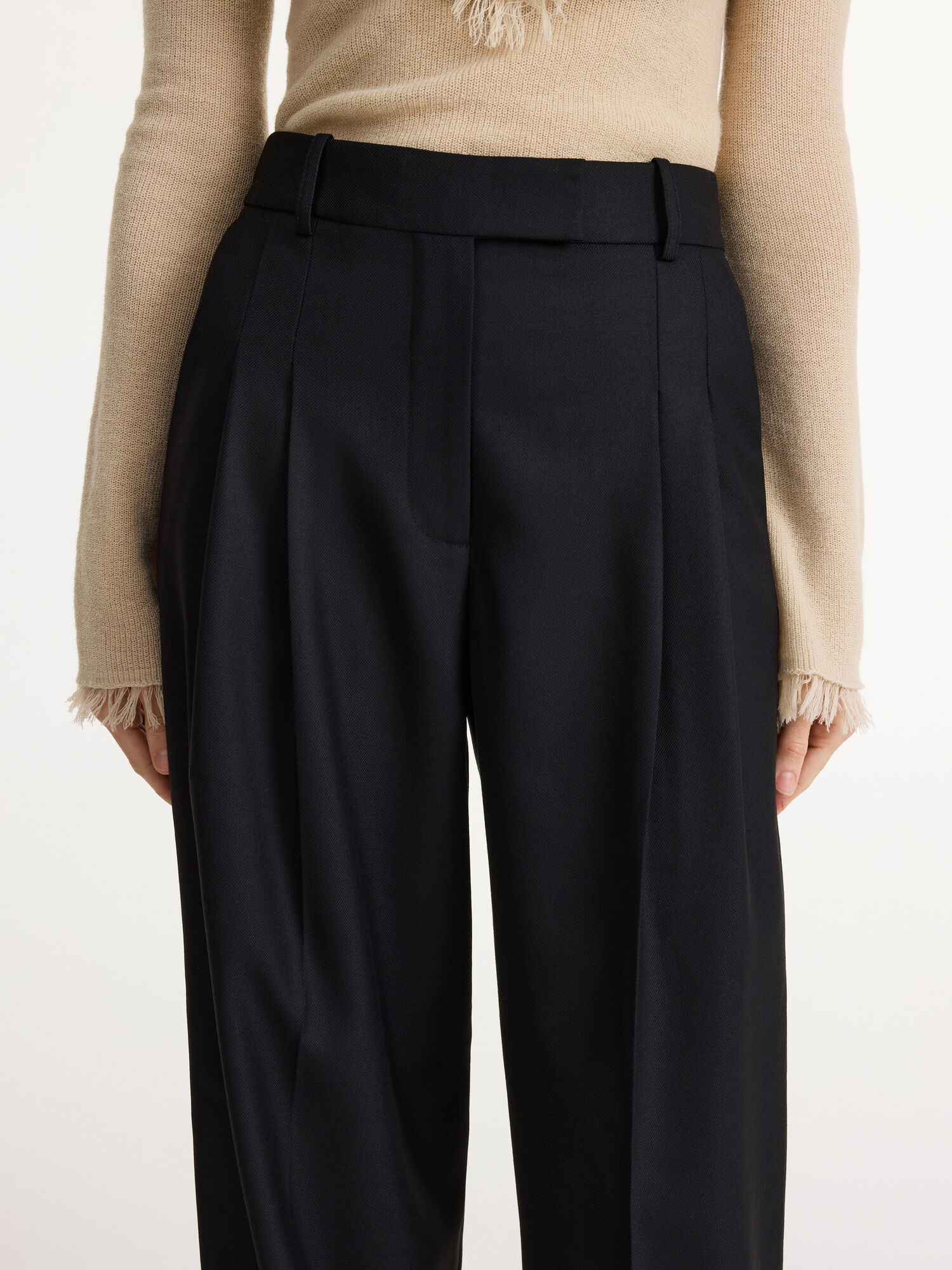 By Malene Birger Cymbaria High-waist Broek Zwart | BE_BB48672