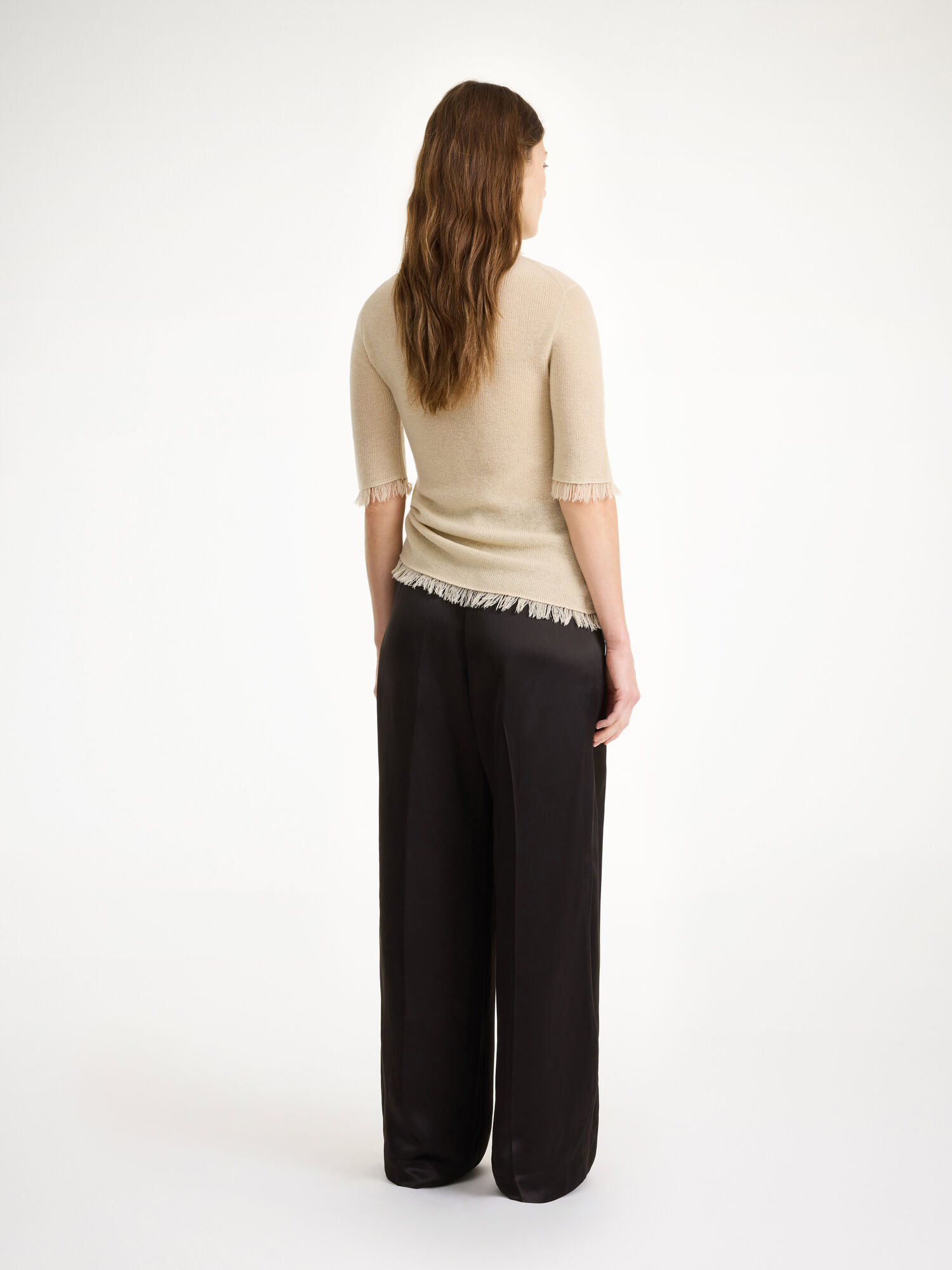 By Malene Birger Cymbaria High-waisted Broek Zwart | BE_BB39376