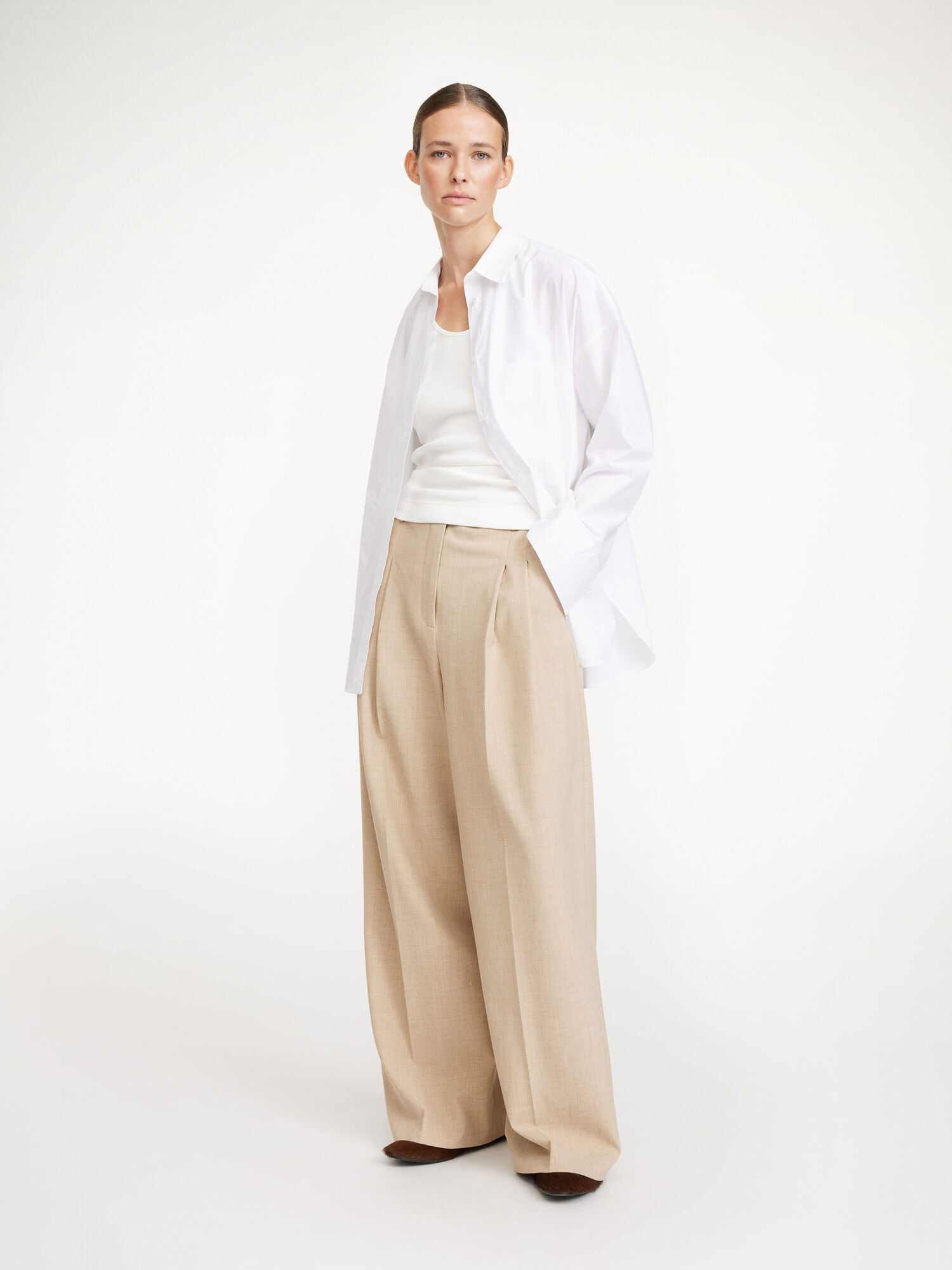 By Malene Birger Cymbaria High-waisted Broek Bruin | BE_BB17906