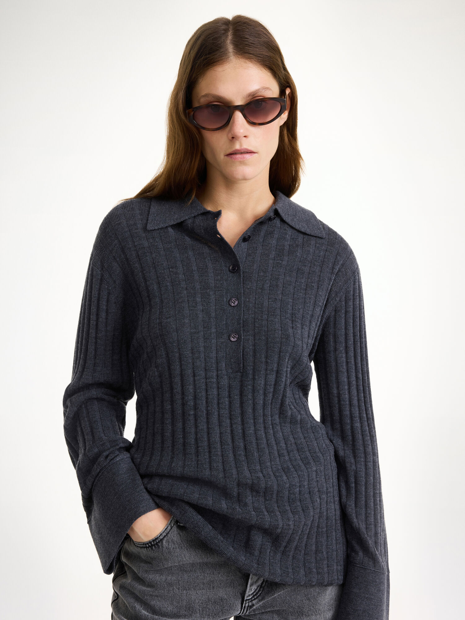 By Malene Birger Delphine Merino Wool Sweater Gebreide Kleding Grijs | BE_BB95986