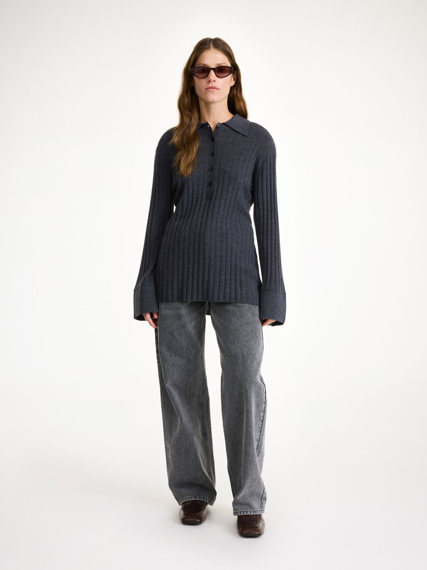 By Malene Birger Delphine Merino Wool Sweater Gebreide Kleding Grijs | BE_BB95986