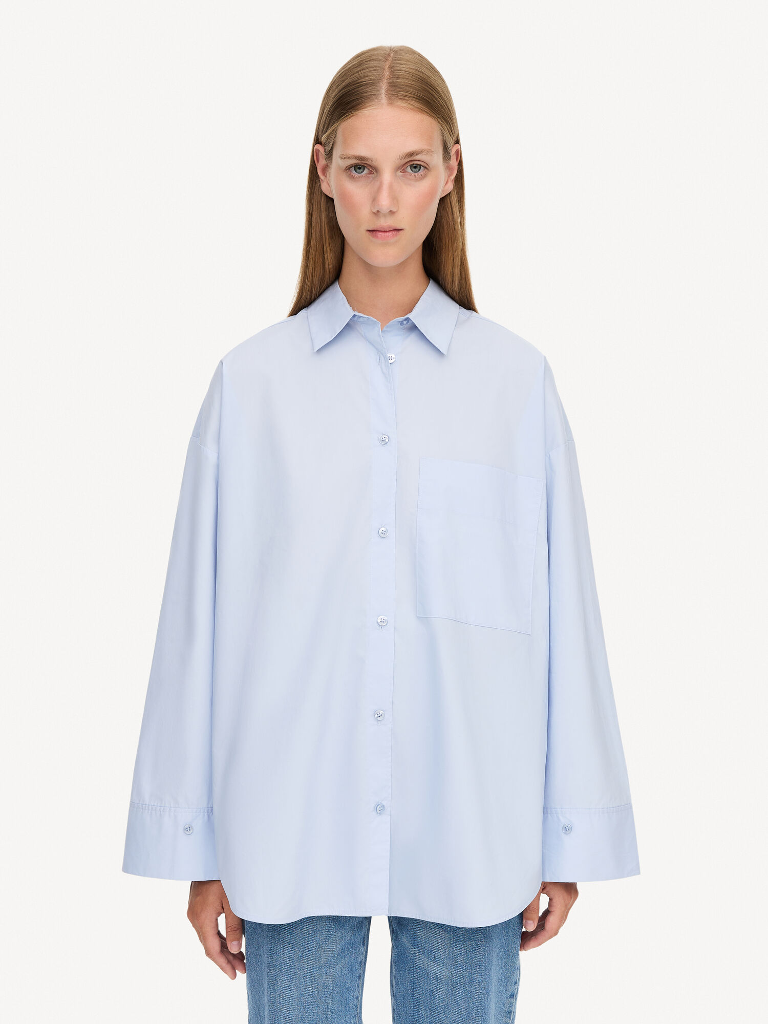 By Malene Birger Derris Organic Cotton Overhemd Blauw | BE_BB27664