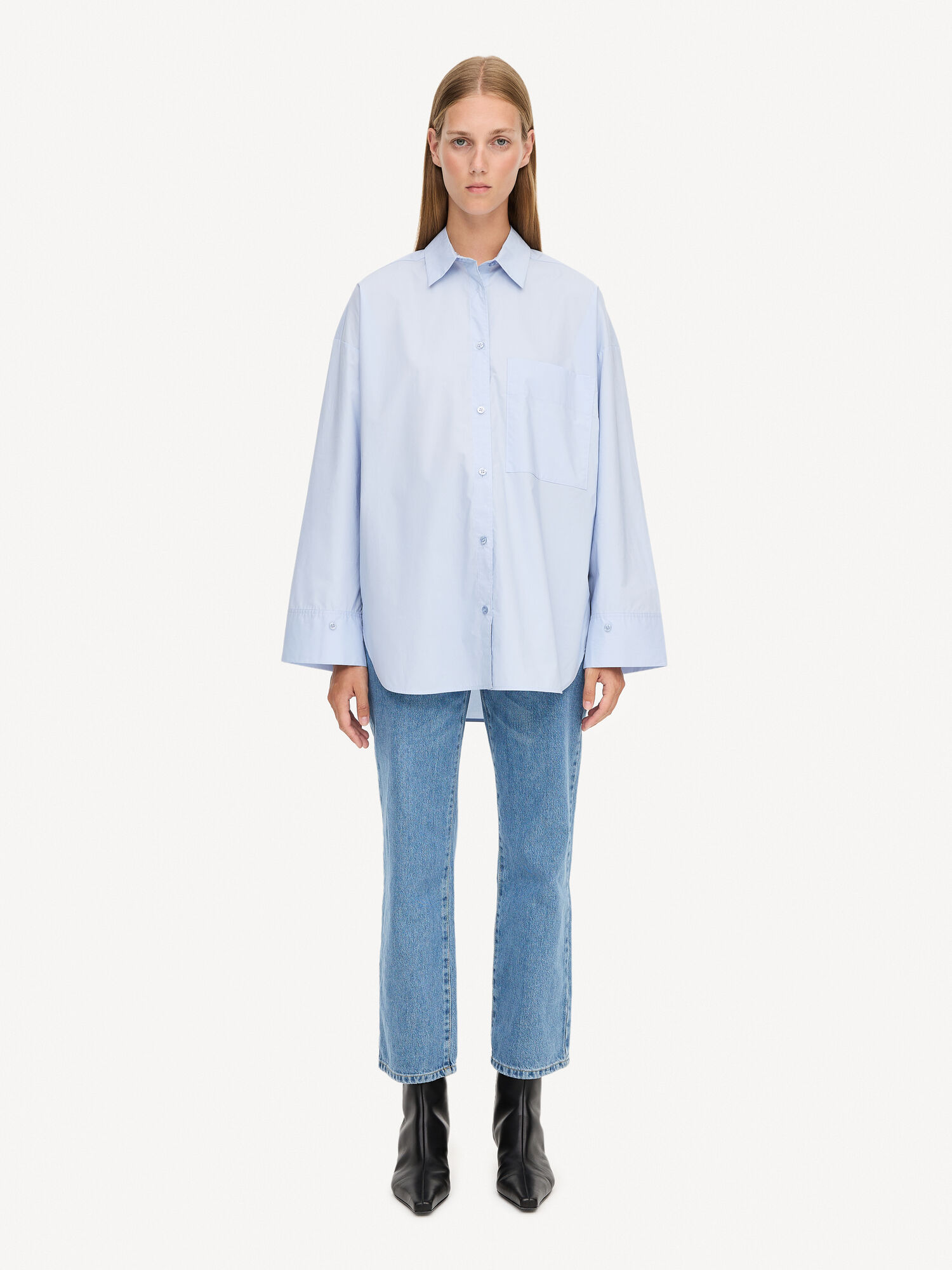 By Malene Birger Derris Organic Cotton Overhemd Blauw | BE_BB27664