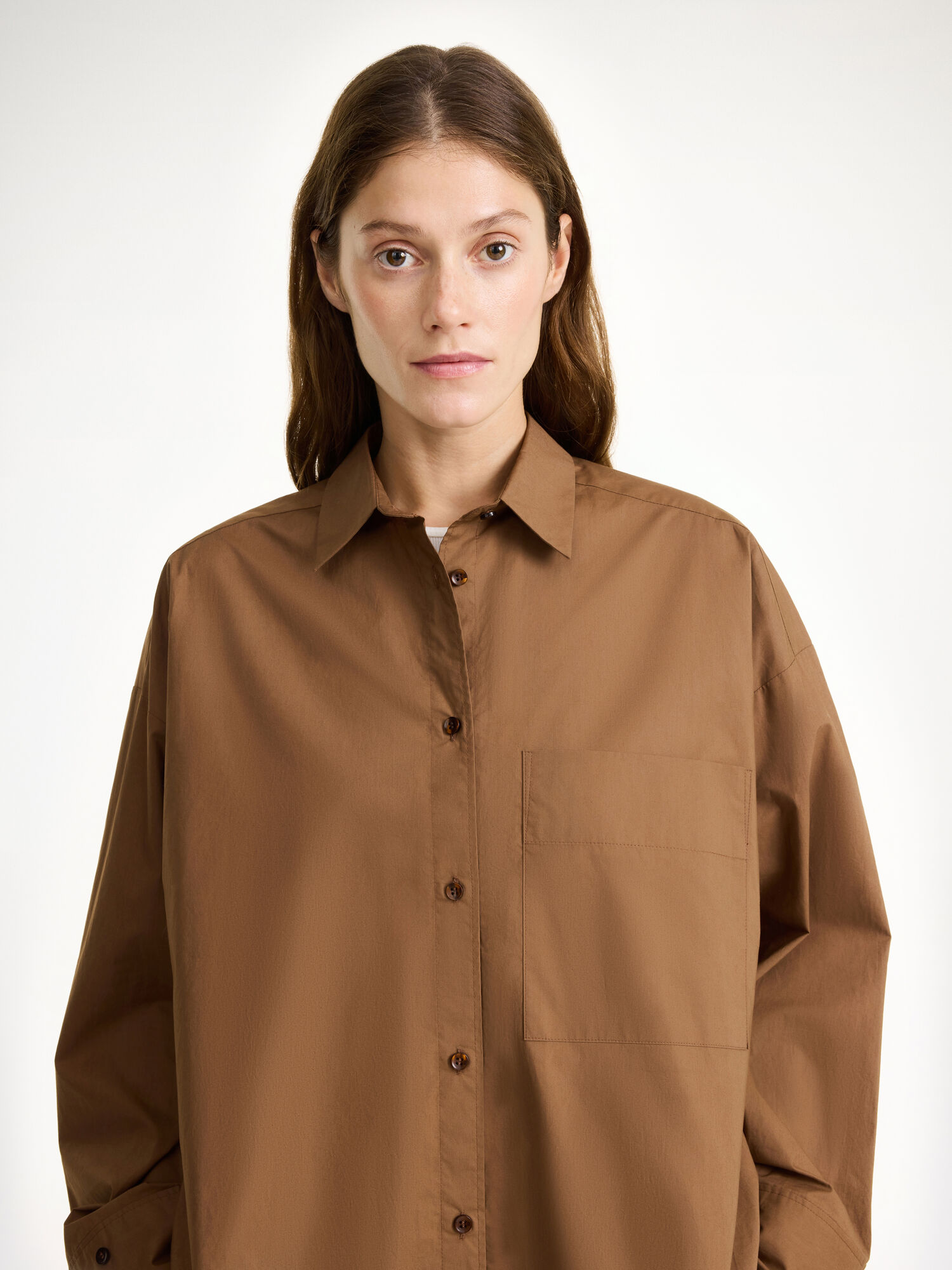 By Malene Birger Derris Organic Cotton Overhemd Bison | BE_BB93536