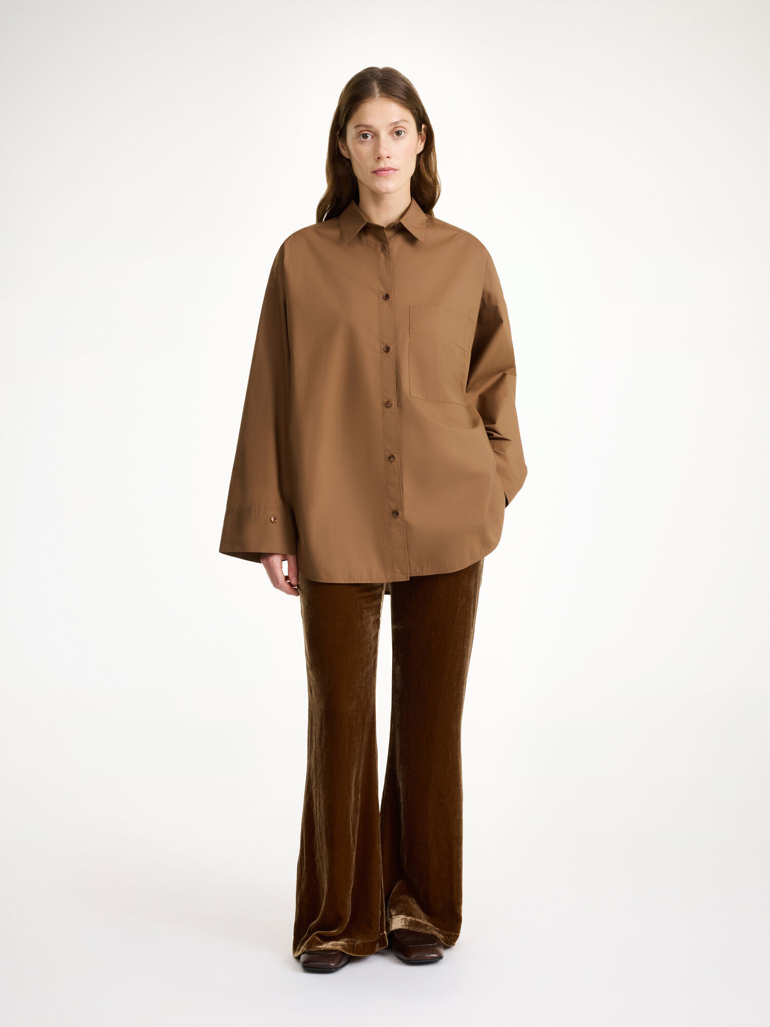 By Malene Birger Derris Organic Cotton Overhemd Bison | BE_BB93536