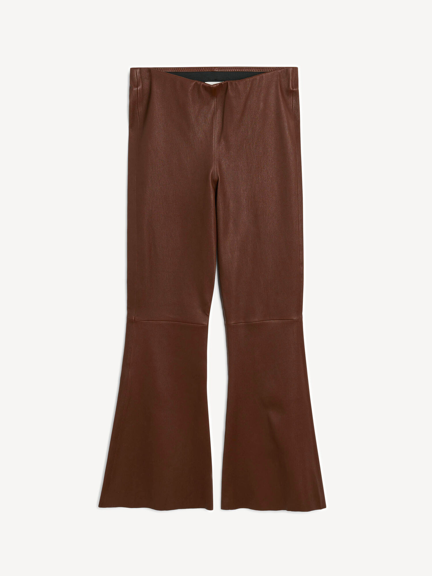 By Malene Birger Evyline Cropped Leather Broek Chestnut | BE_BB56149