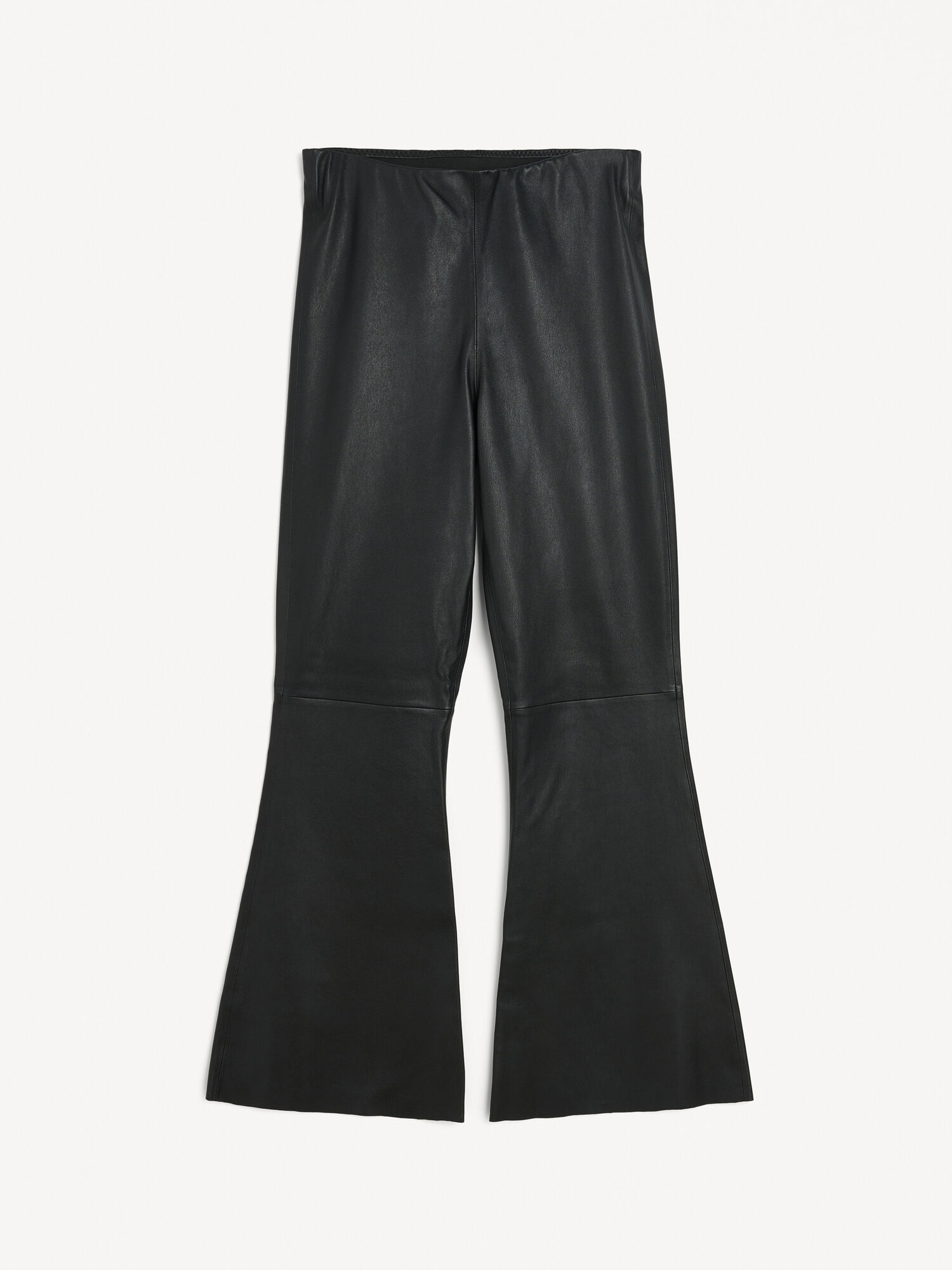 By Malene Birger Evyline Cropped Leather Broek Zwart | BE_BB17935