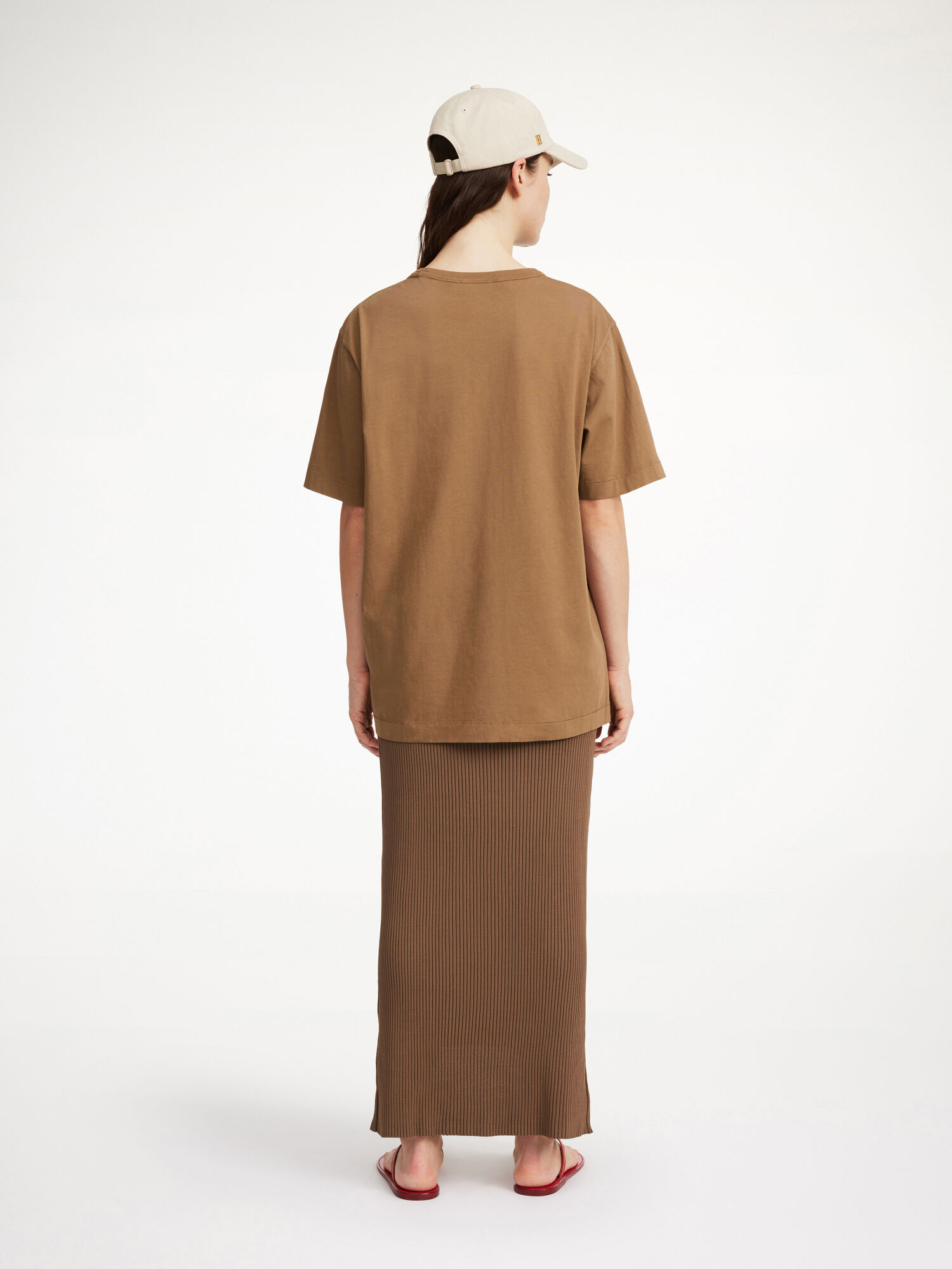 By Malene Birger Fayeh Organic Cotton T-shirt Topjes Shitake | BE_BB37775