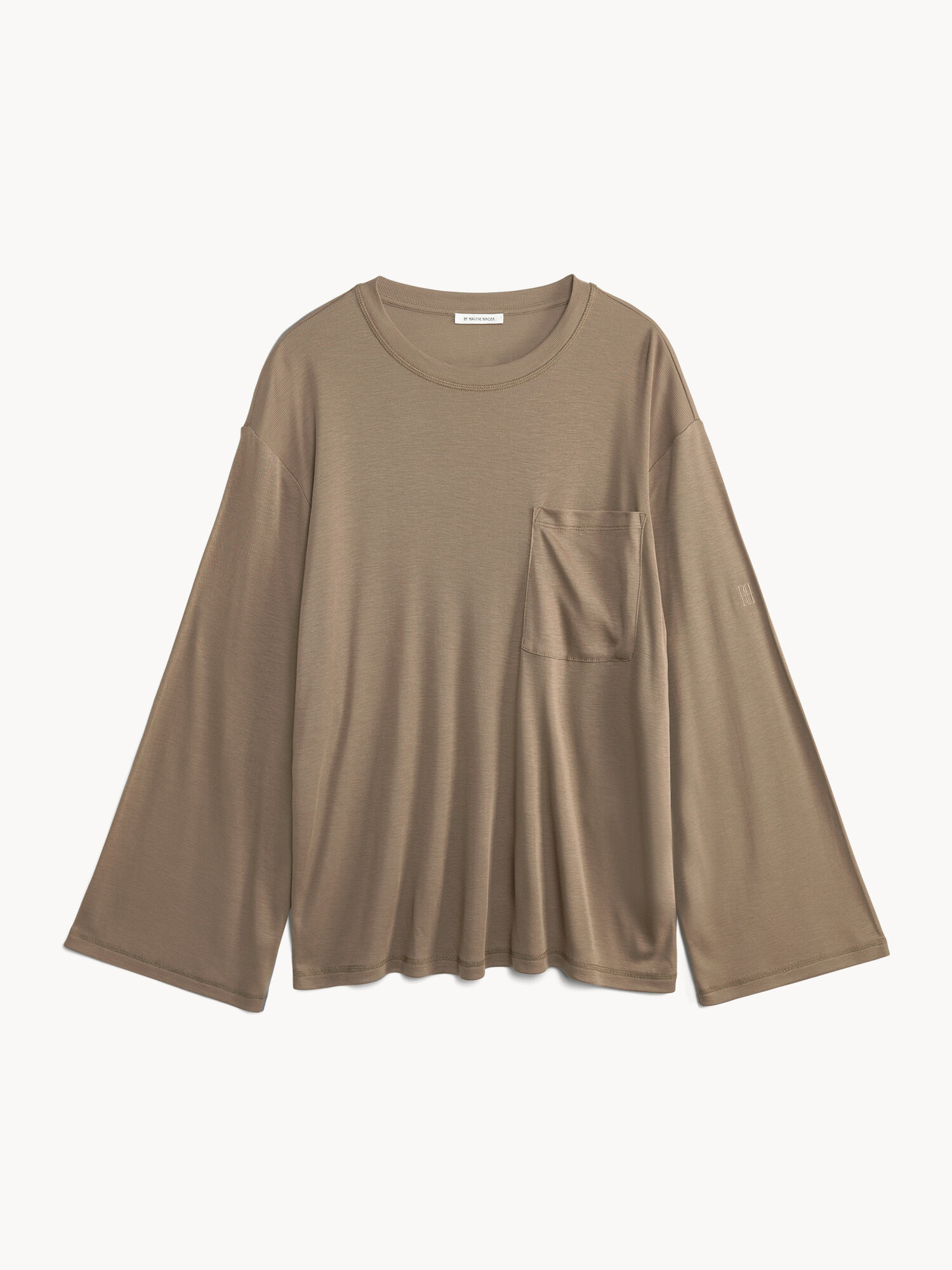 By Malene Birger Fayeh Oversized Longsleeve Topjes Shitake | BE_BB66873