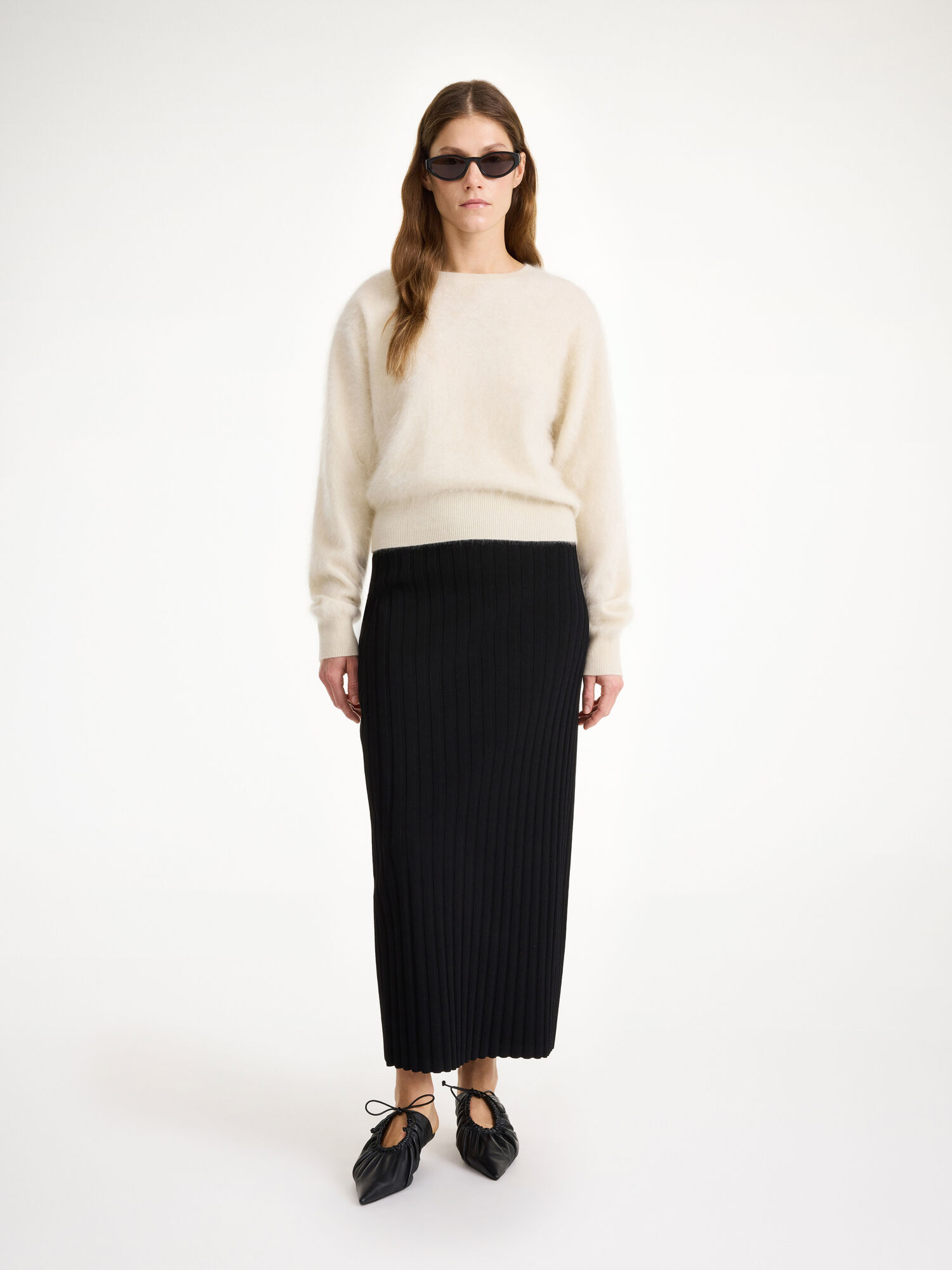 By Malene Birger Fiemme Midi Skirt Gebreide Kleding Zwart | BE_BB83414