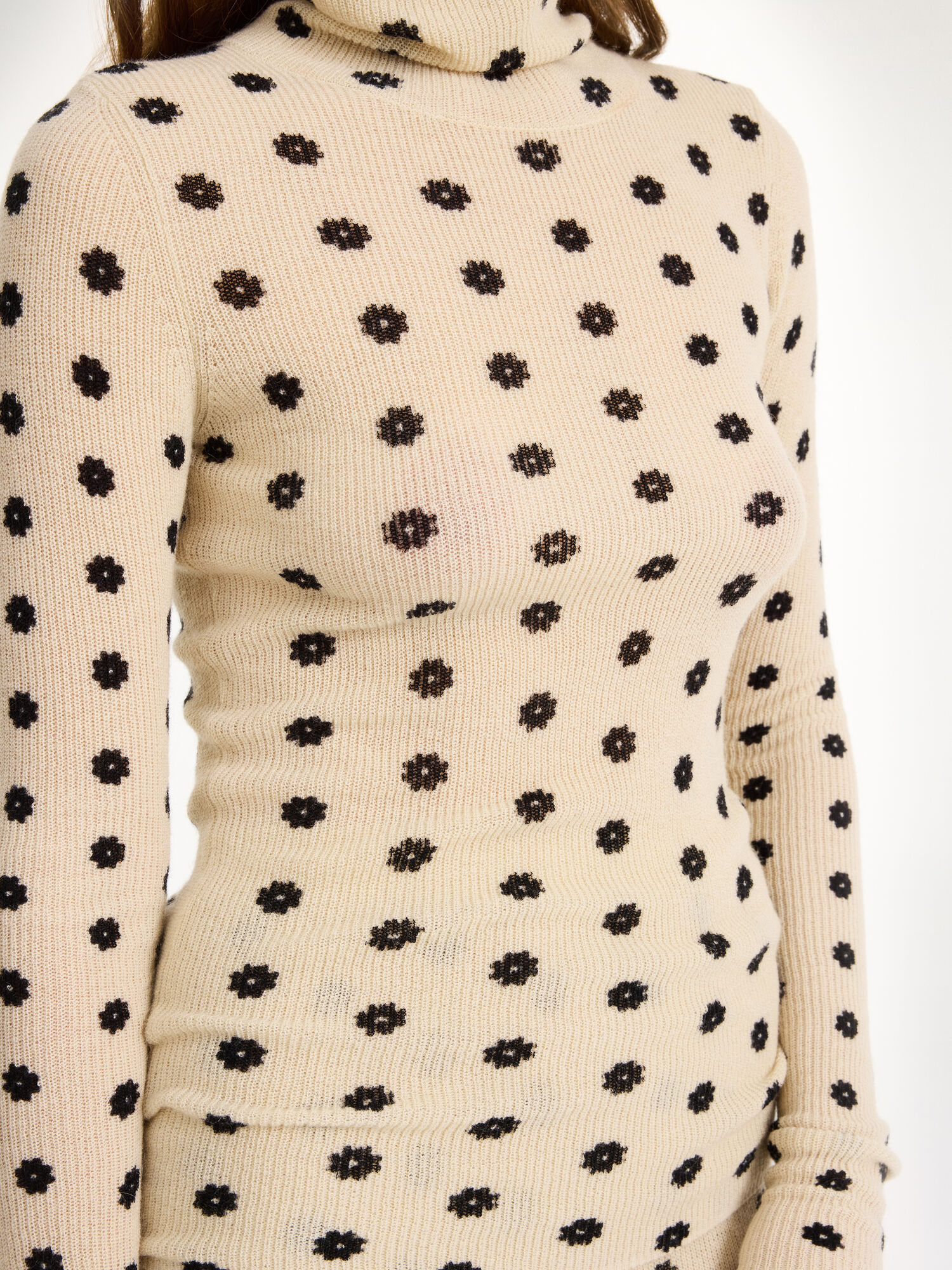 By Malene Birger Fioria Turtleneck Wool Sweater Gebreide Kleding Bloemen | BE_BB75995