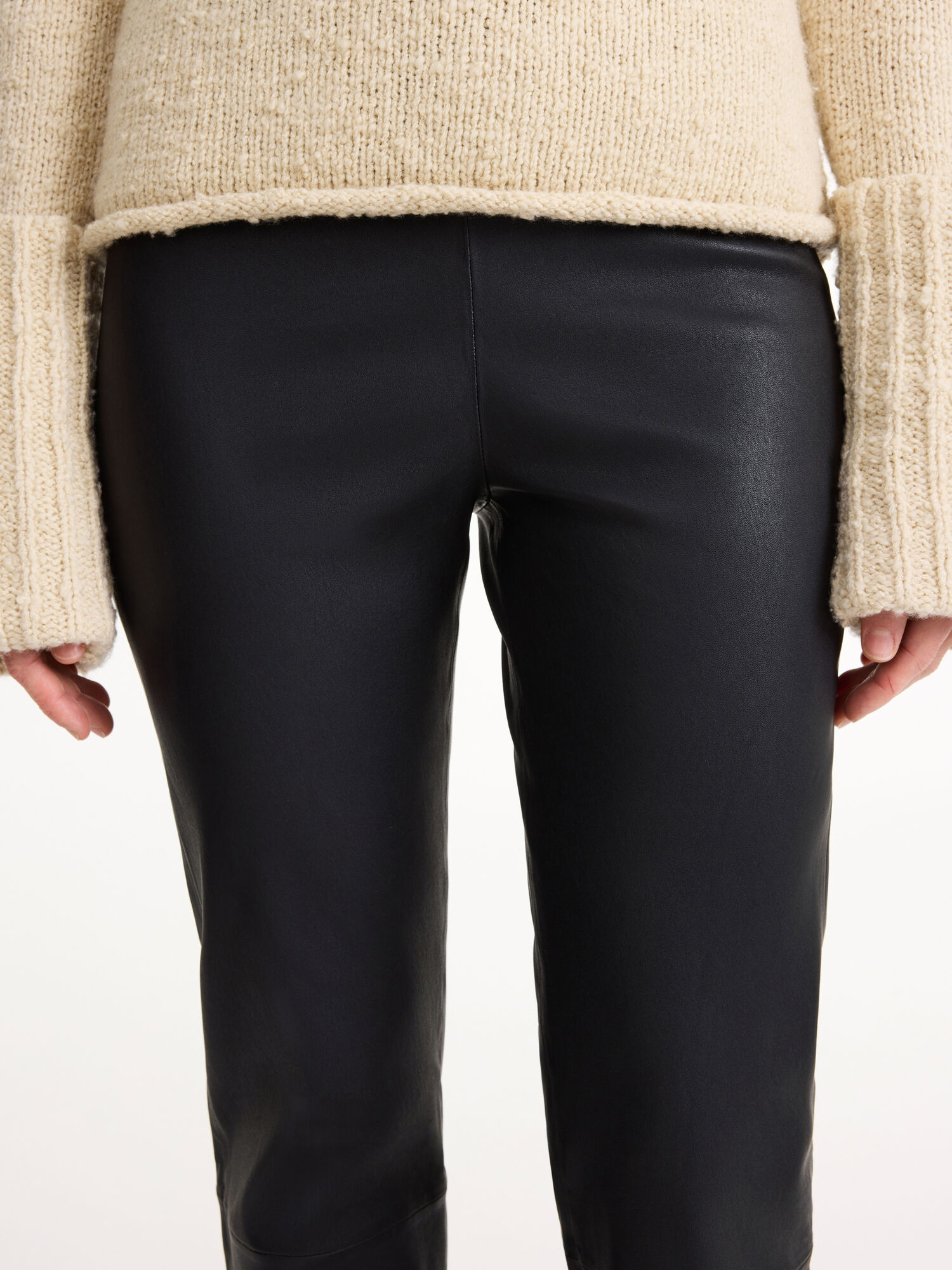 By Malene Birger Florentina Leather Broek Zwart | BE_BB13948