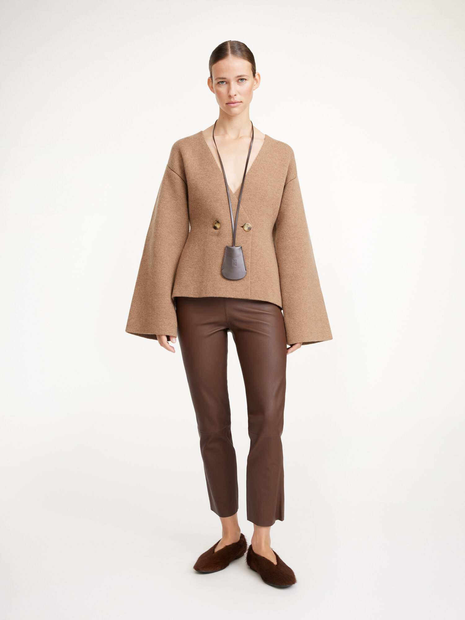 By Malene Birger Florentina Leather Broek Chestnut | BE_BB47322