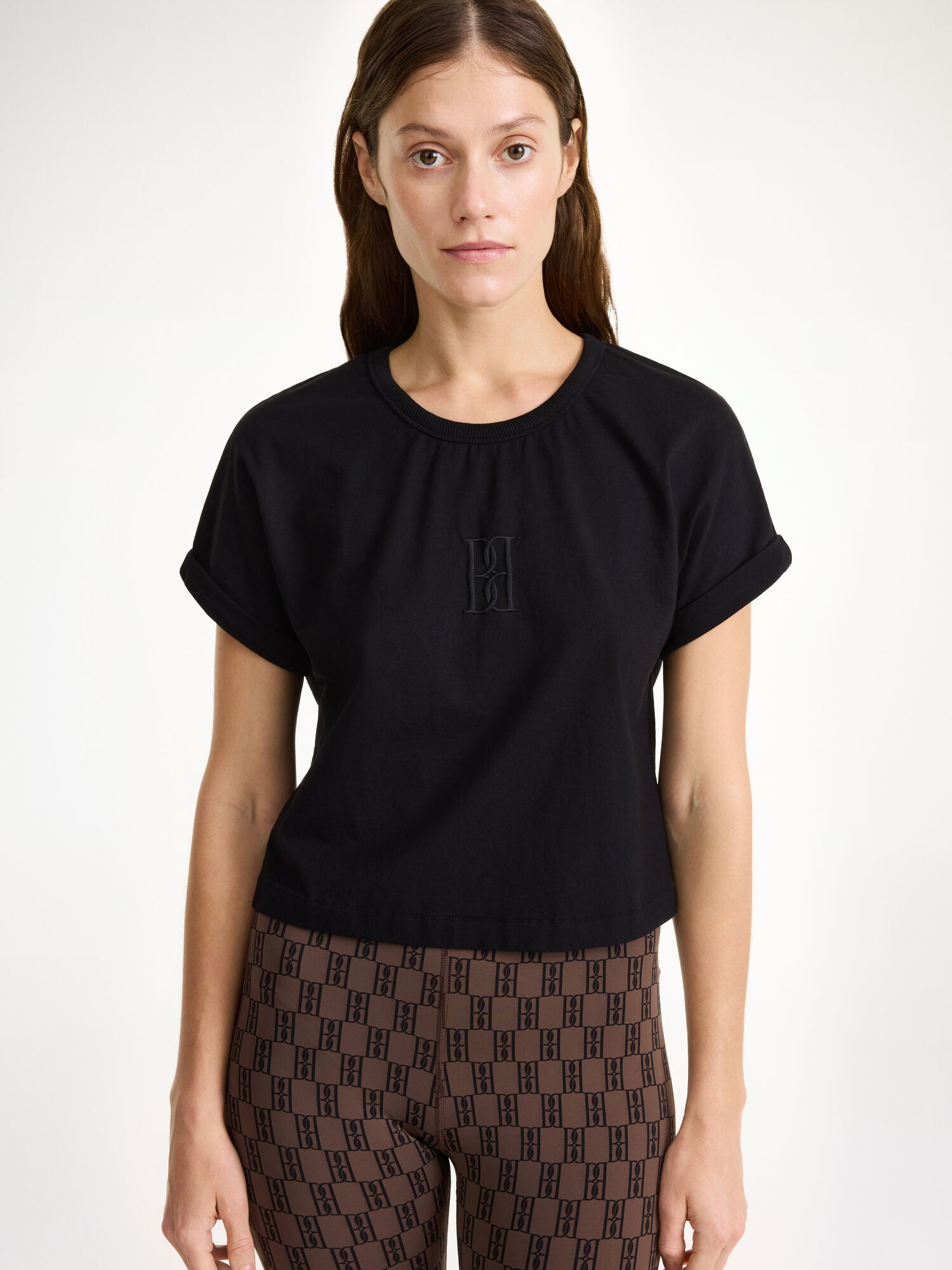 By Malene Birger Hedalia Organic Cotton T-shirt Topjes Zwart | BE_BB98866